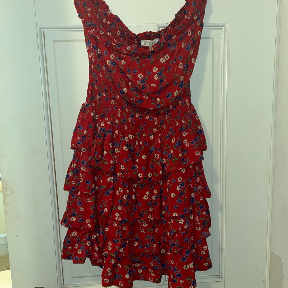 Red Floral Dress